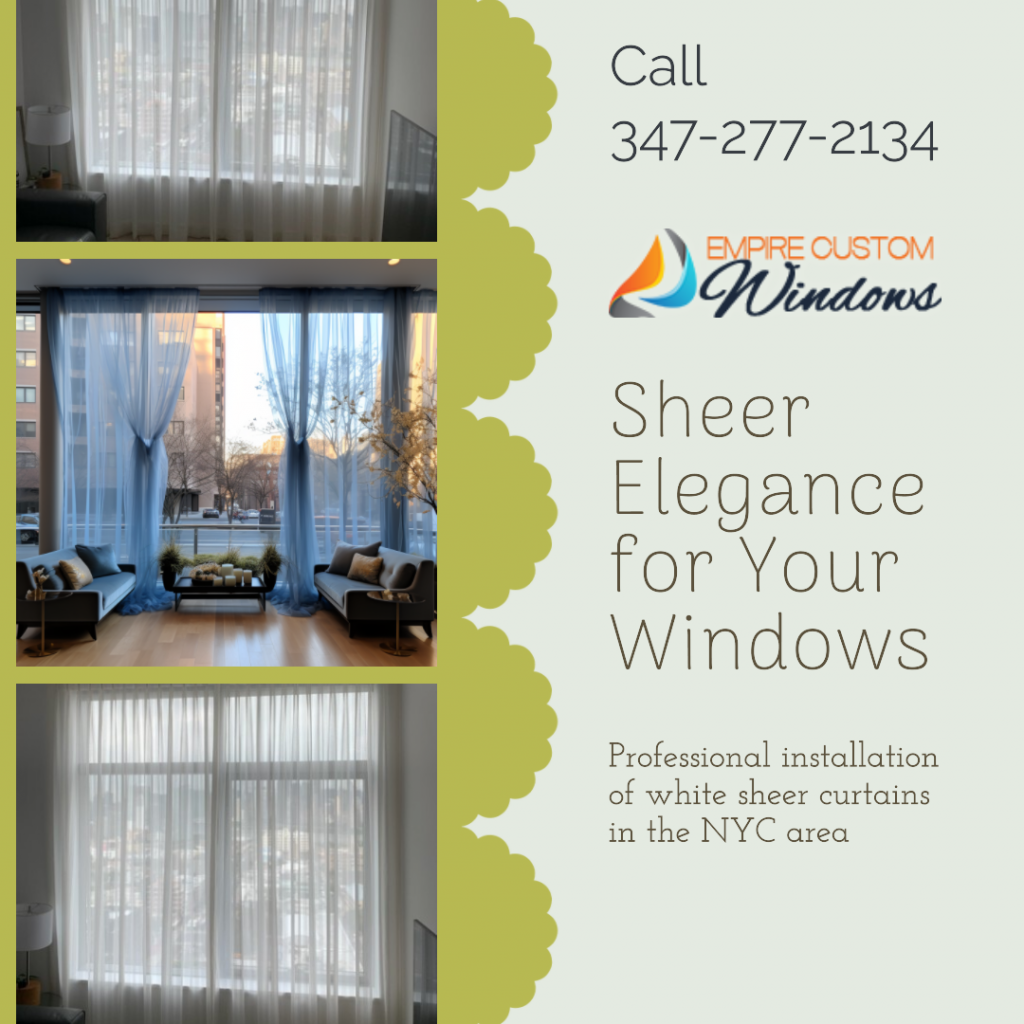 Pag-install ng Shear Curtains Panels sa NYC Area (1)